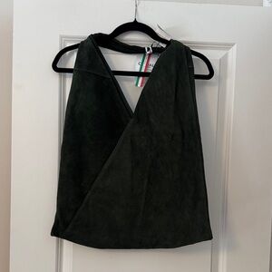 Dark Green Leather Bag